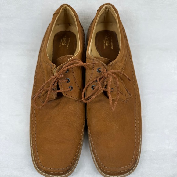 Calzaturificio Silver Italian Leather Moc Toe Derby‎ Shoes Tan Cognac 45 US 12 main image 10
